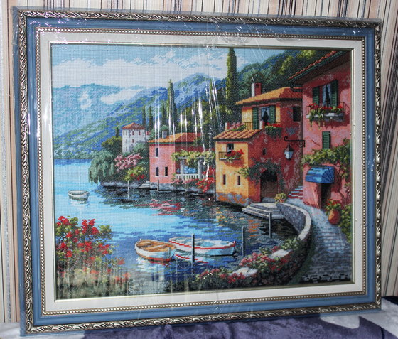 Работа «Деревня у реки»