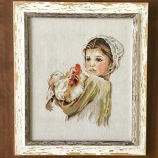 Работа «Девочка с петухом»