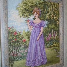 Работа «Девушка с цветком»