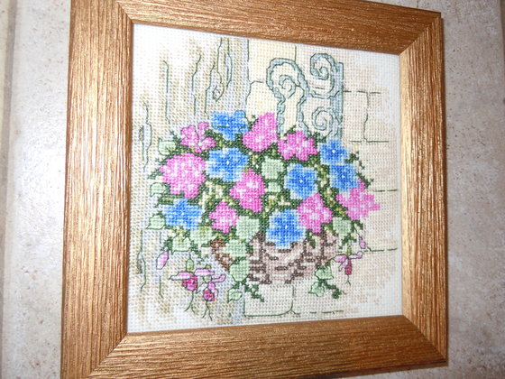 Работа «Корзина цветов (из серии "отдыхалочек")»