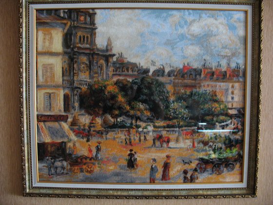 Работа «Площадь Троицы в Париже. По мотивам работ Пьера Огюста Ренуара»