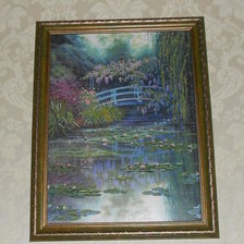 Работа «Мостик Моне (частичная вышивка)»