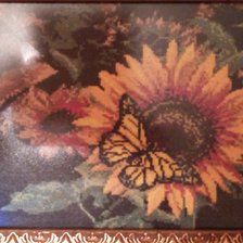 Работа «Бабочки на цветах»