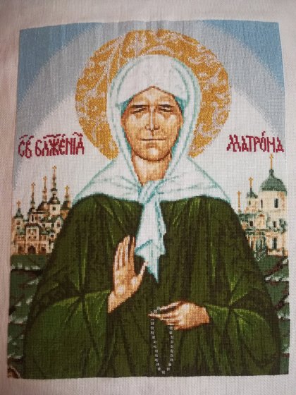 Работа «Икона Блаженной Матроны Московской»