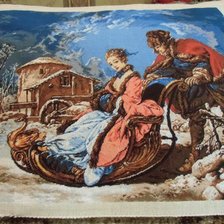 Работа «Зимняя прогулка,Гобленсет461.»