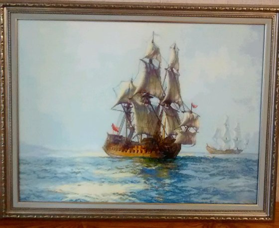 Работа «"Величественный Чарльз в освещенных солнцем водах"»