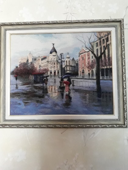 Работа «Дождь, бульвар»