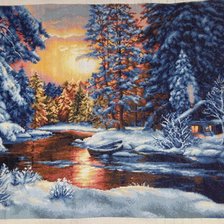 Работа «Зимний закат»