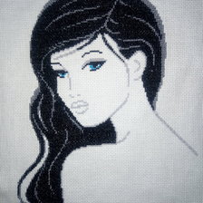 Работа «Девушка монохром»