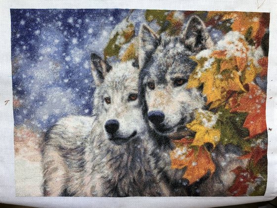 Работа «Зимние волки»