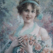 Работа «Девушка с розаим ГК 2444»