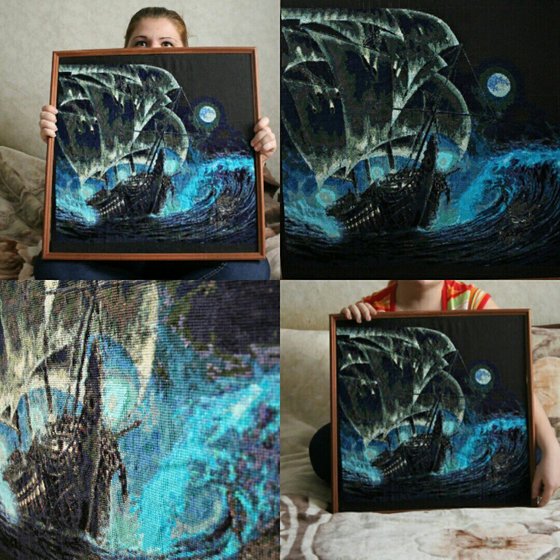 Работа «Корабль в ночи»