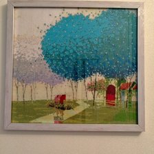 Работа «По мотивам Ван Ту Транг (голубая)»