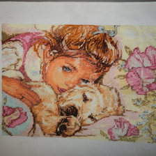 Работа «девочка с собакой»