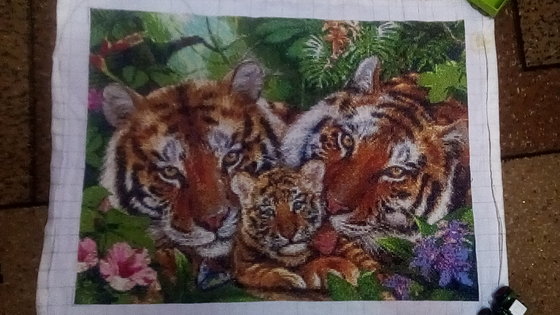 Работа «Семья тигров»