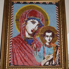 Работа «Казанская икона Божией Матери  (вышивка бисером)»