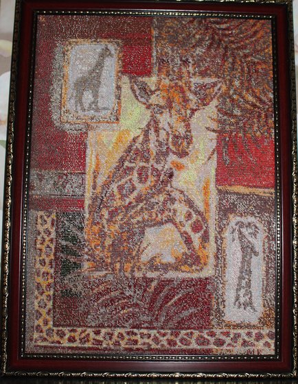 Работа «Жирафики (вышивка бисером)»