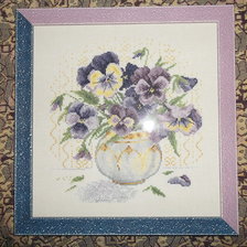 Работа «"Анютины глазки" в рамке.»