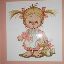 Работа «Девочка с котенком»