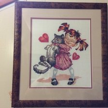 Работа «Девочка любит кота»