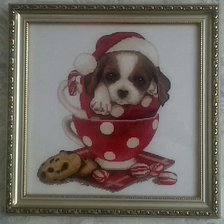 Работа «Новогодний сенбернар»