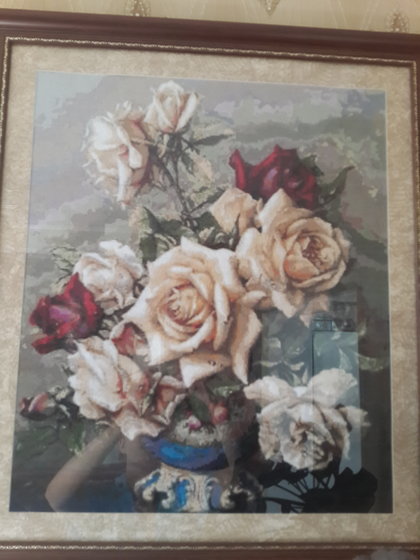 Работа «Розовый букет»