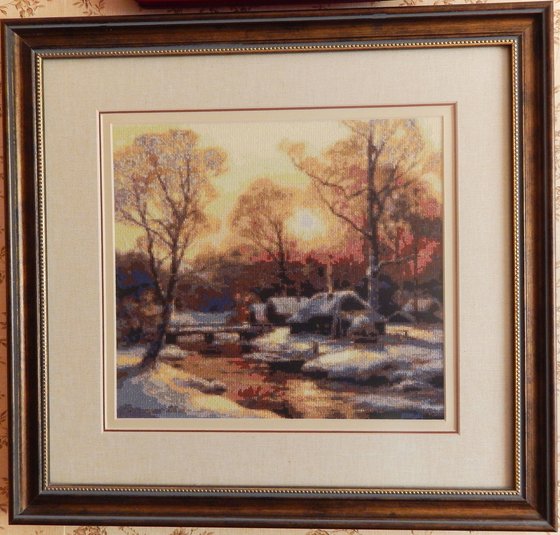 Работа «Зимний закат.»