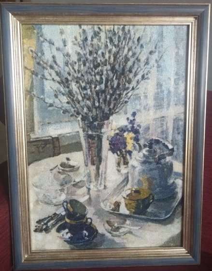 Работа «натюрморт с вербами»