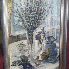 Работа «натюрморт с вербами»