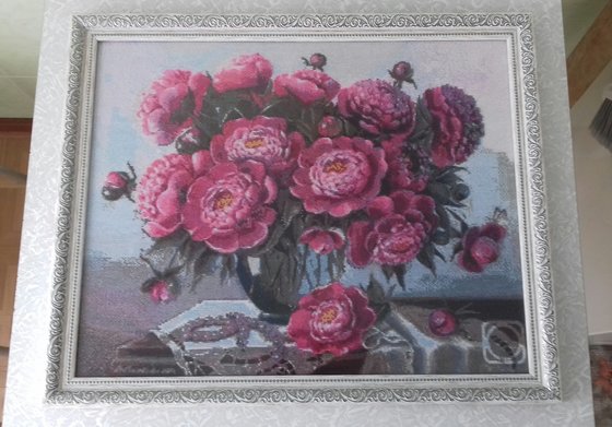 Работа «Букет пионов»