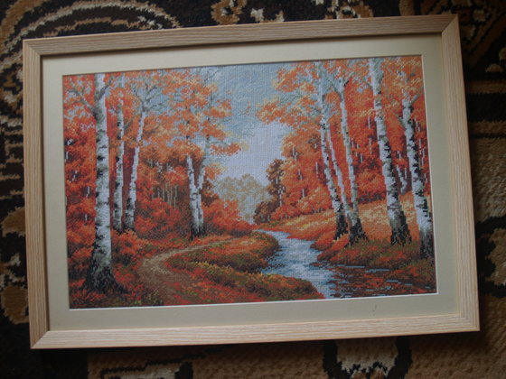 Работа «Золотая осень (в рамке)»