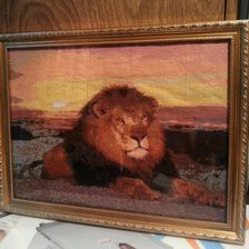 Работа «Лев на пляже»