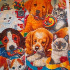 Работа «Щенки и киски»
