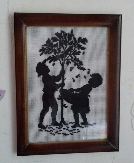 Работа «Миниатюра монохром. Дети»