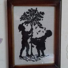 Работа «Миниатюра монохром. Дети»