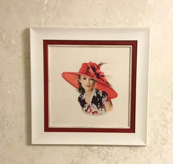 Работа «Виктория . Вышито по схеме Heritage»