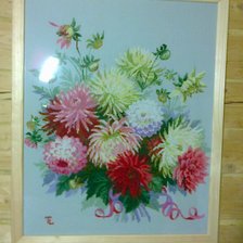 Работа «Георгины»