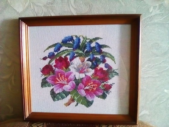 Работа «Букет лилий»