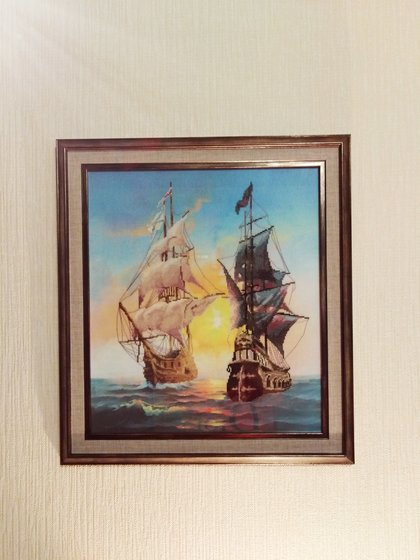 Работа ««Встреча на рассвете» в оформлении»