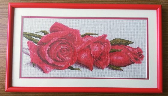 Работа «Розы в росе»