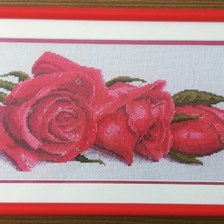 Работа «Розы в росе»