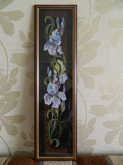 Работа «Ирисы на черном»