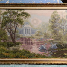 Работа «Пруд с лебедями»