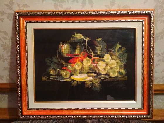 Работа «Натюрморт с виноградом»