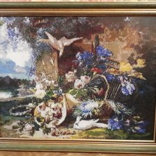 Работа «Натюрморт с голубями»