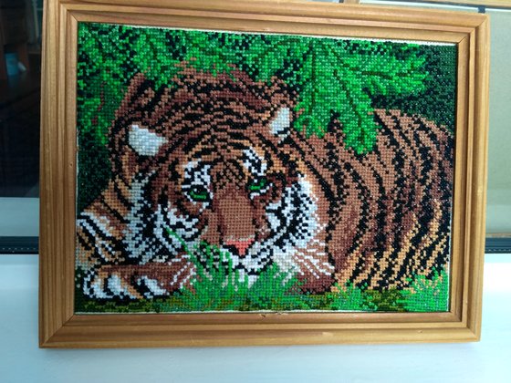 Работа «Отдыхающий тигр»