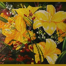 Работа «Алмазная вышивка "Лилии" (частичная выкладка)»