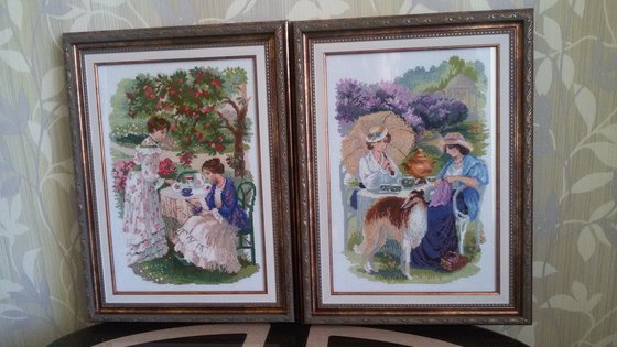 Работа «русская усадьба...тоже из багетки»