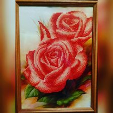 Работа «Алмазная вышивка "Розы" (частичная выкладка)»