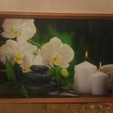 Работа «Алмазная вышивка "Орхидеи" (частичная выкладка)»